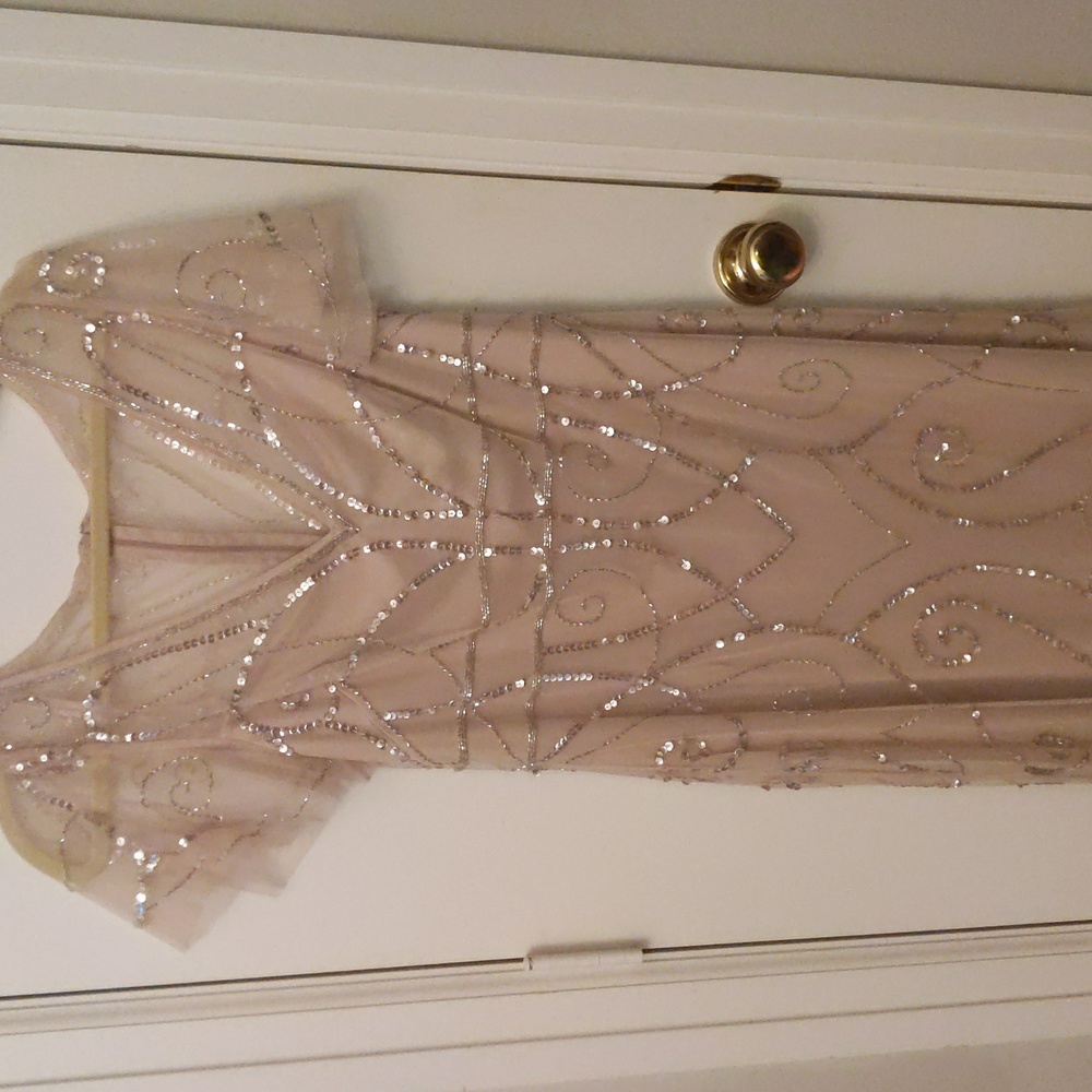 COPY - Adrianna Papell new with tags  beaded sequin long gown size 10